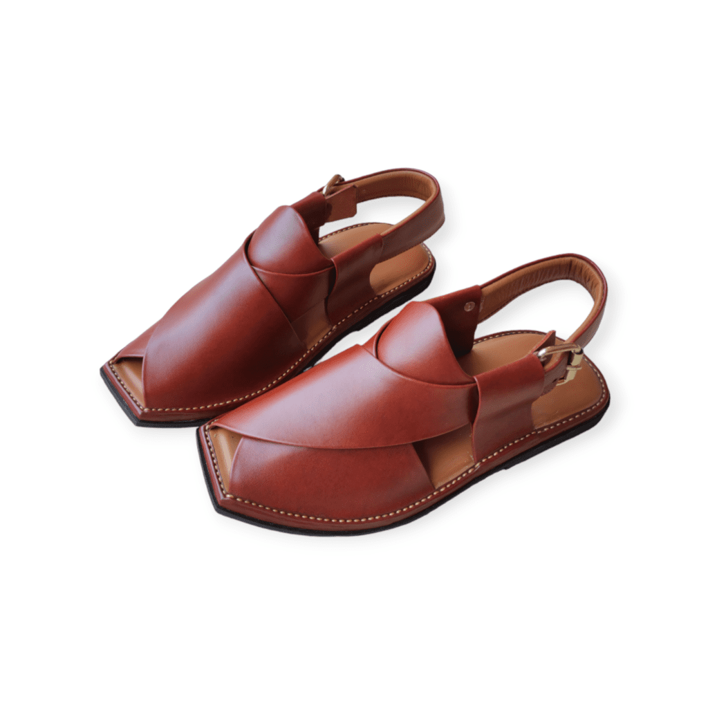 Peshawari Chappal - Brown Leather