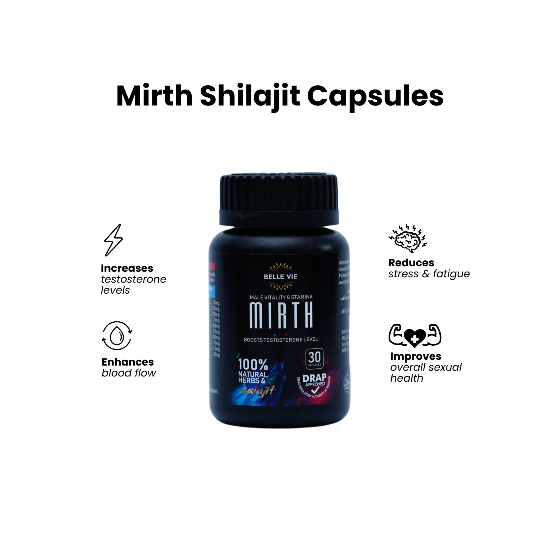 mirth pure himalyan shilajit herbal capsules 30 capsule