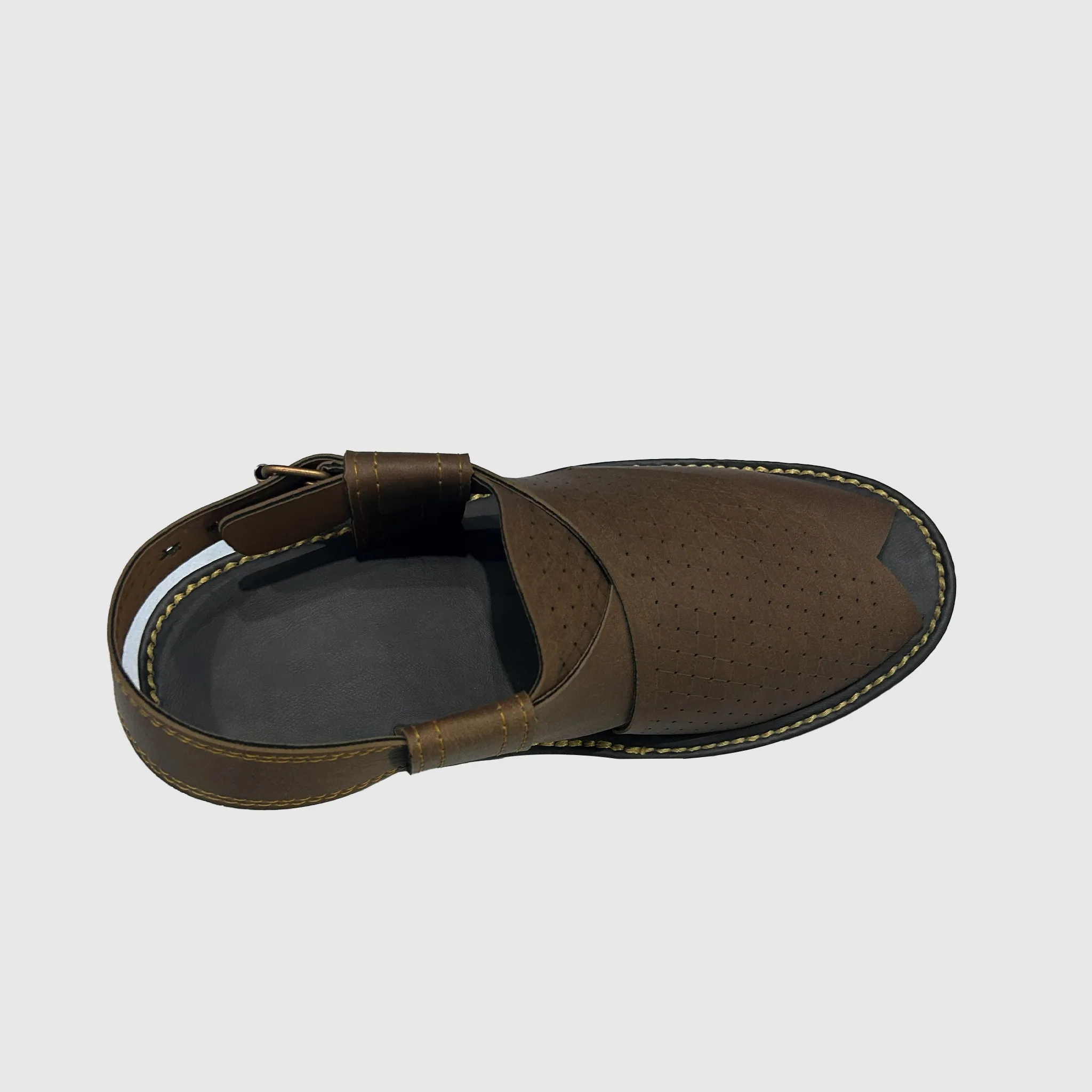 peshawari chappal sleek brown men's