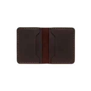 Leather wallet for men - Maroon Brown