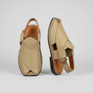 Peshawari Chappal Beige color in Pakistan