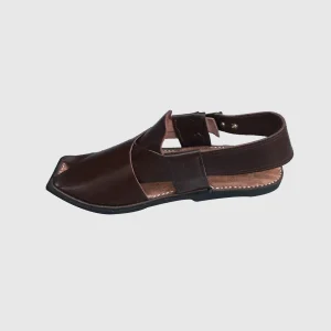 Peshawari Chappal Dark Brown Walnut