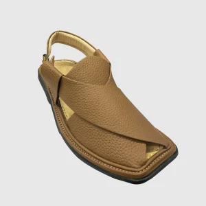 Peshawari Chappal For Mens Brown Dotted
