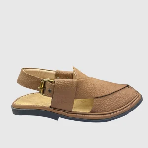 Peshawari Chappal For Mens Dotted Brown
