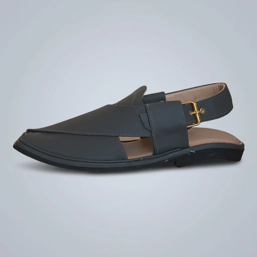 Grey peshawari chappal
