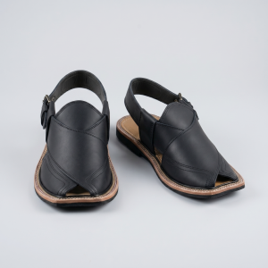 Black Peshawari Chappal for Men