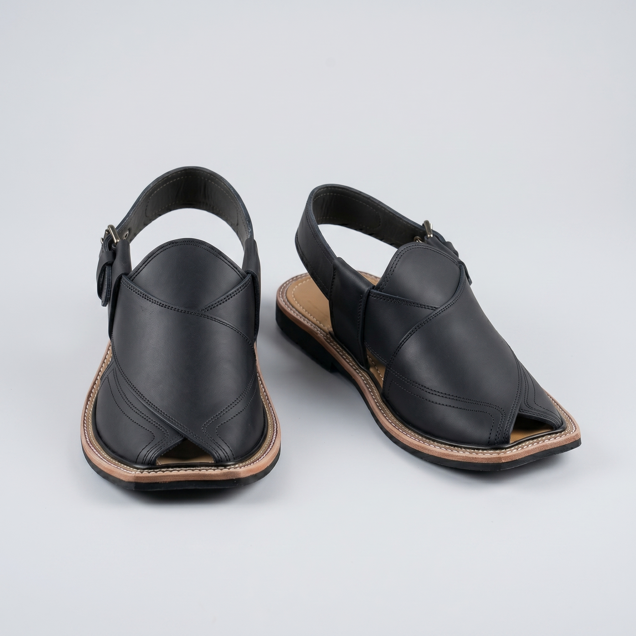 Black Peshawari Chappal for Men
