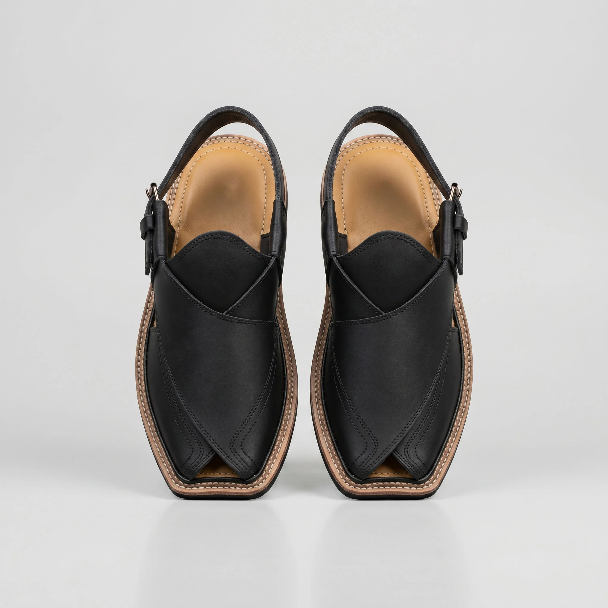 Black Peshawari shoes for Men