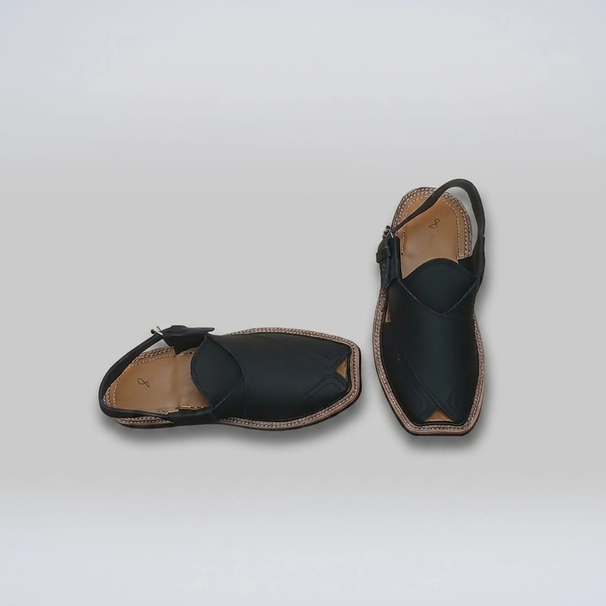 Black Peshawari Chappal for Men