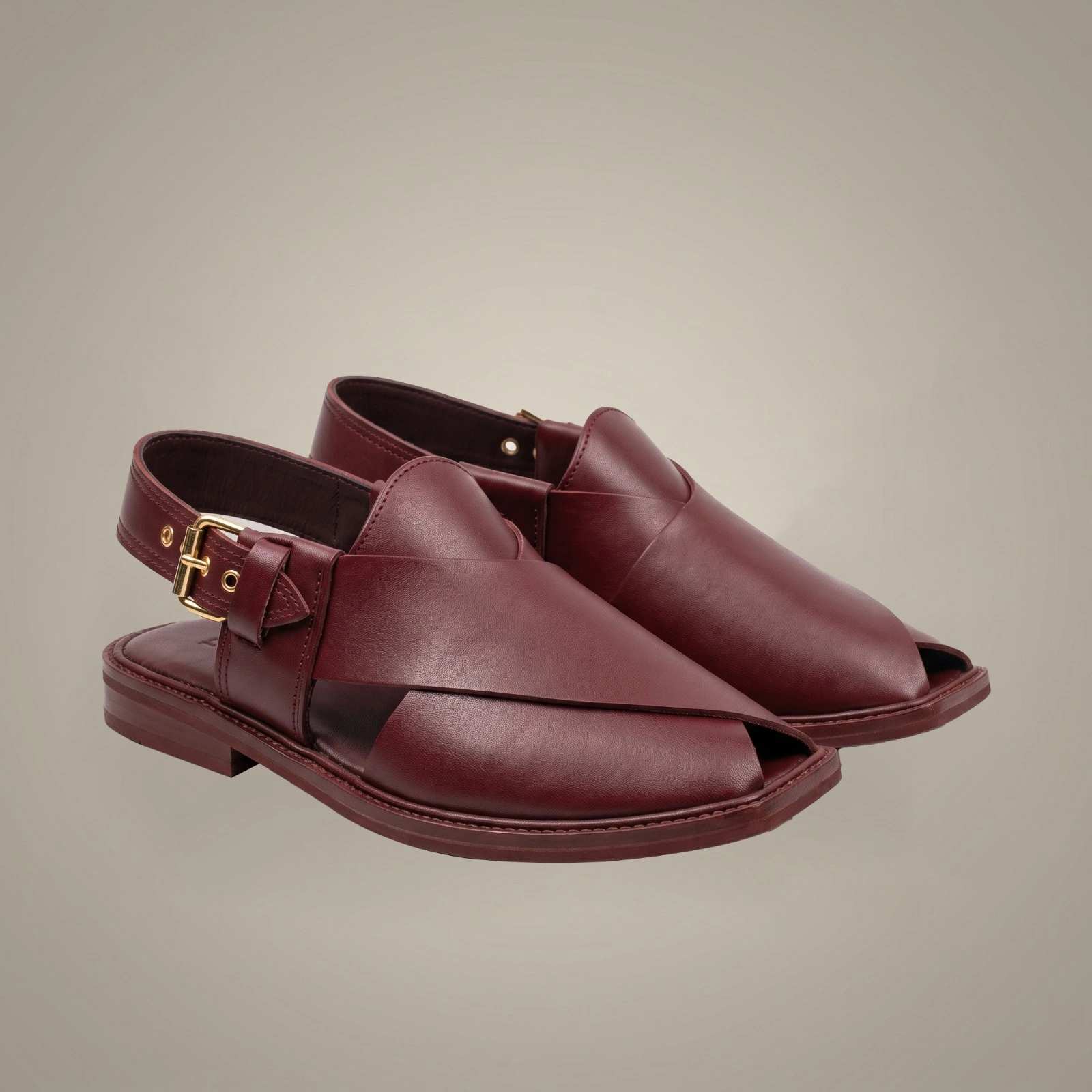 Peshawari Chappal Red Brown (2)