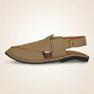 Peshawari Chappal Beige Plain Zalmi