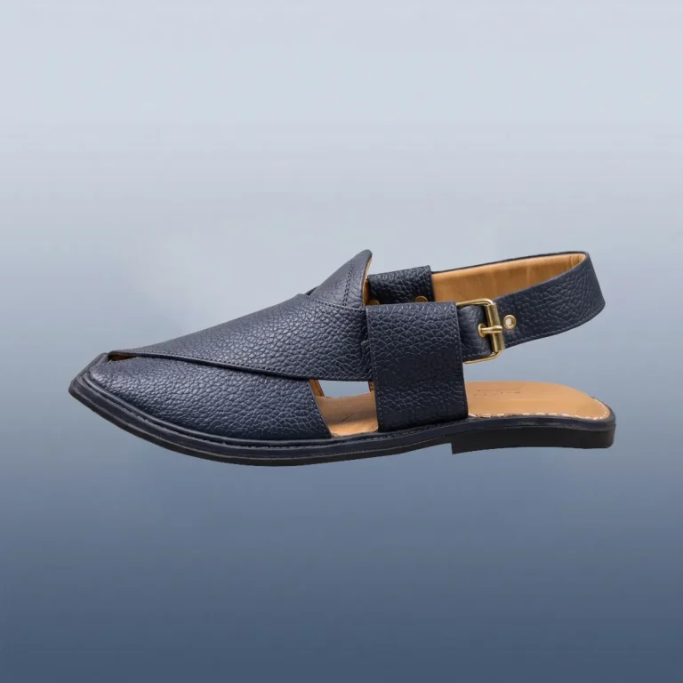 Peshawari Chappal Blue Dotted