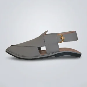 Grey peshawari chappal