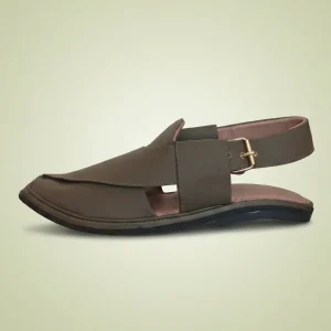 Olive green plain Zalmi Peshawari chappal